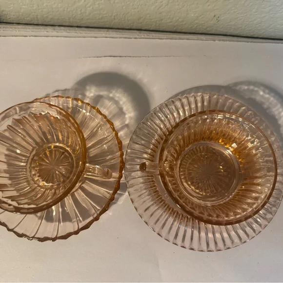 Queen Mary Depression
Glass Teacup and Saucer Set - Picture 3 of 9